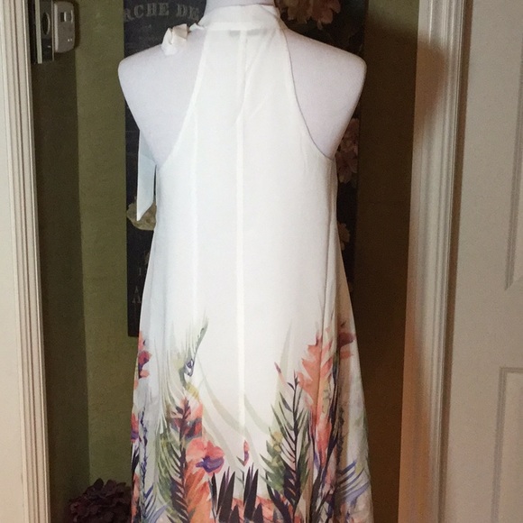 πHPπ LADIES FLORAL PRINT A-LINE SLEEVELESS DRESS - Picture 8 of 8